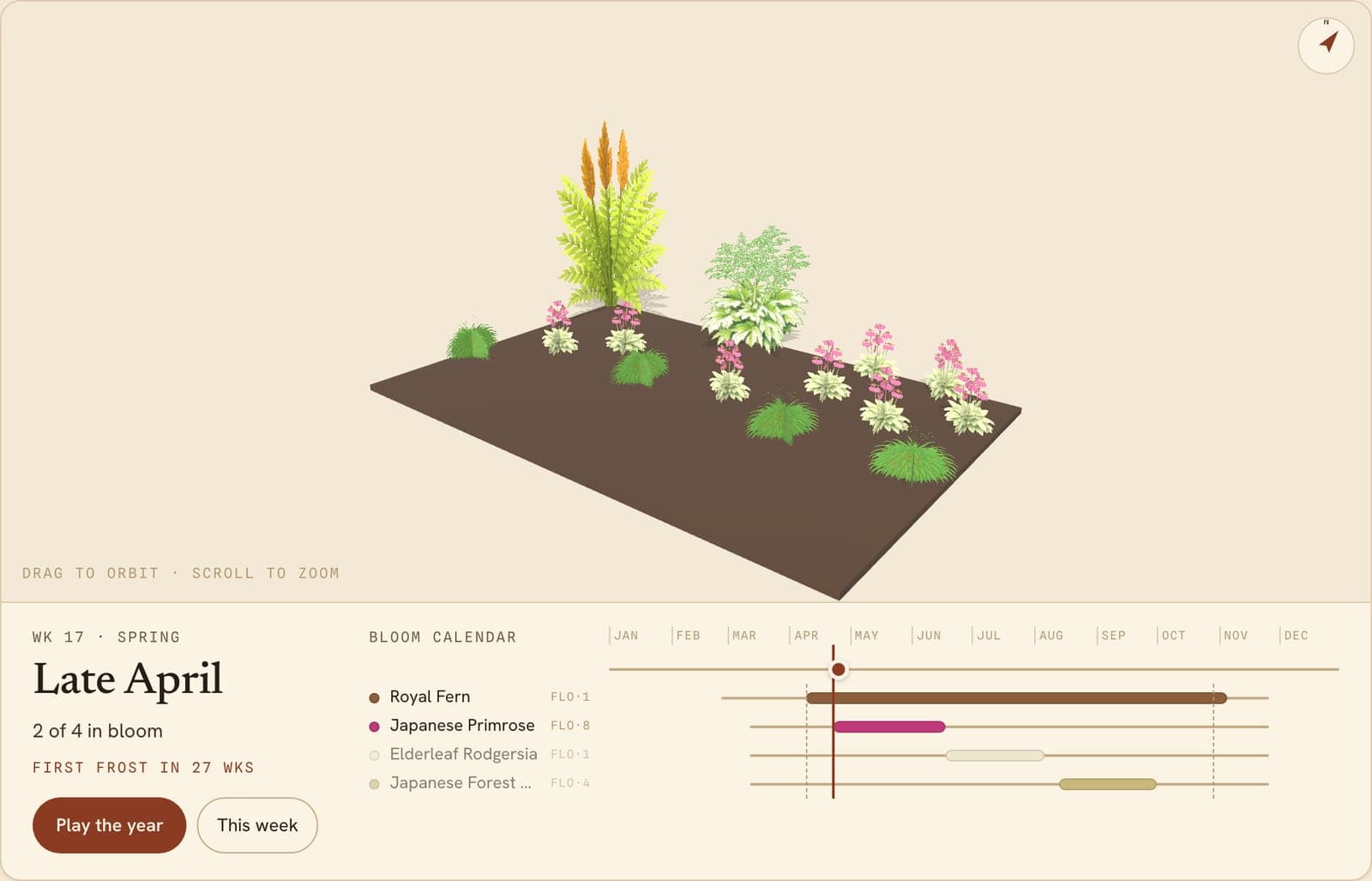 Lush and Moist Shade, a 3D preview of the planted bed
